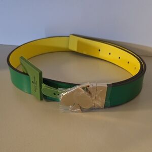 NWT Kate Spade Reversible Belt in Green and Yellow, Size M